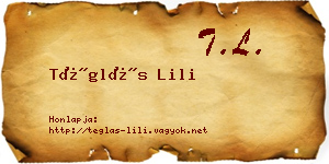 Téglás Lili névjegykártya