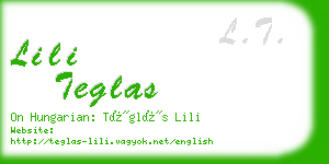 lili teglas business card